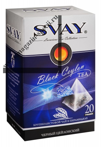 Черный чай в пирамидках Svay Black Ceylon (Черный Цейлон), 20*2.5г