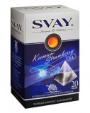 Черный чай в пирамидках Svay Keemun-Strawberry (Черный Кимун с клубникой), 20*2.5г