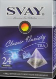 Набор чай в пирамидках Svay Classic Variety (Цейлонский,Кенийский,Зеленый, Зеленый с жасмином), 24*2г